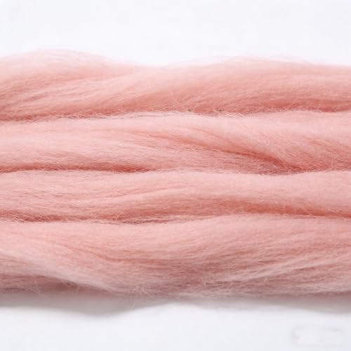 3.4oz Needle Felting Wool Light Pink for DIY Needle Craft Enthusiasts - color: Light Pink