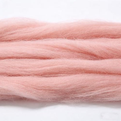 3.4oz Needle Felting Wool Light Pink for DIY Needle Craft Enthusiasts - color: Light Pink