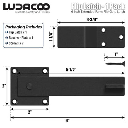 6" Extended Farm Flip Gate Latch