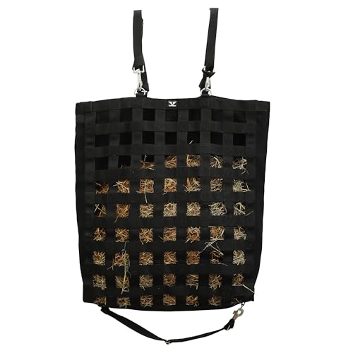 TuffRider 1 3/4" Supreme Nylon Web Front Slow Feeder Horse Hay Bag with Waterproof Ripstop Fabric