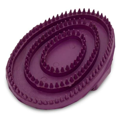 Grewal Equestrian Palm Fit Curry Comb (Purple) - color: Purple