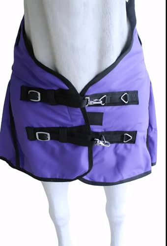 Challenger 1200D Horse Turnout Waterproof Heavy Weight Winter Blanket 5EE20PR - color: Purple/Black, size: 68 inches