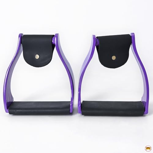 HILASON Aluminum Western Horse Stirrups 3 in Neck - color: Purple