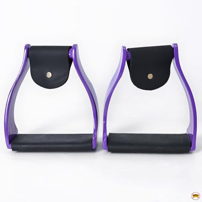 HILASON Aluminum Western Horse Stirrups 3 in Neck - color: Purple