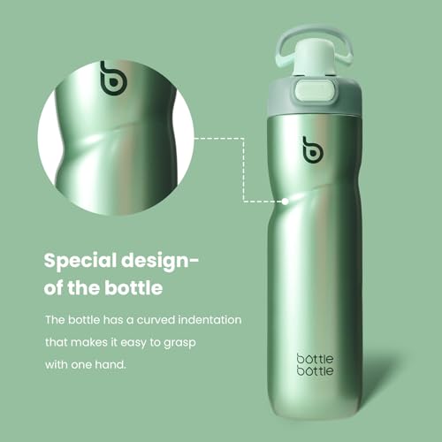 BOTTLE BOTTLE Insulated Water Bottle with Handle 24 oz green - color: green