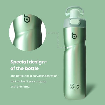 BOTTLE BOTTLE Insulated Water Bottle with Handle 24 oz green - color: green