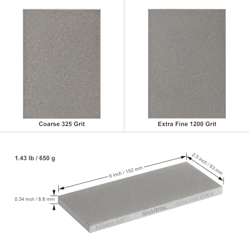 SHARPAL 156N Double-sided Diamond Sharpening Stone, 6 in. x 2.5 in. - size: 6 in. x 2.5 in. / 325&1200 Grit