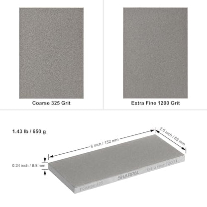 SHARPAL 156N Double-sided Diamond Sharpening Stone, 6 in. x 2.5 in. - size: 6 in. x 2.5 in. / 325&1200 Grit