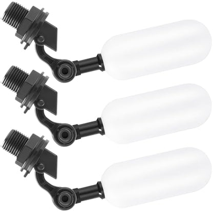 Blulu 3 Pack Float Valve 1/2 Inch Automatic Fill Float Valve, Black - color: Black