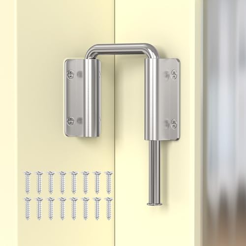 Sliding Door Loop Lock Latch, 2-3/8 Inch Door Latch Silver 1PC - color: Silver-1 Pc