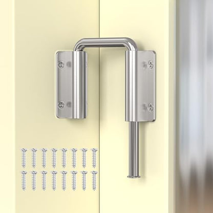 Sliding Door Loop Lock Latch, 2-3/8 Inch Door Latch Silver 1PC - color: Silver-1 Pc