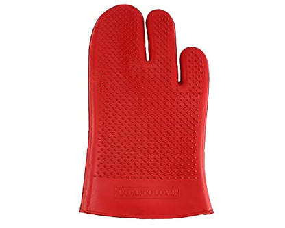 Grewal® Equestrian Grooming Bundle Kit - Comfy Pet Grooming & Bathing Glove - Oval Face Soft Bristles - Great for Thin & Sensitive Skin (Red) - color: Red