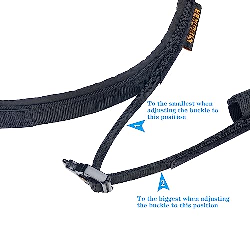 EXCELLENT ELITE SPANKER Tactical Nylon Dog Collar Military Metal Buckle - color: Black, size: M-(14''-18")