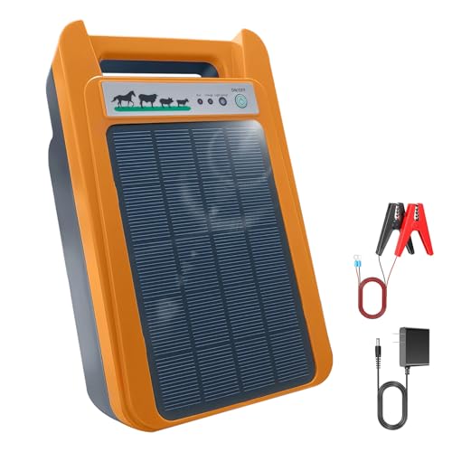 Solar Electric Fence Charger, 0.2J 8kV with Day/Night Mode