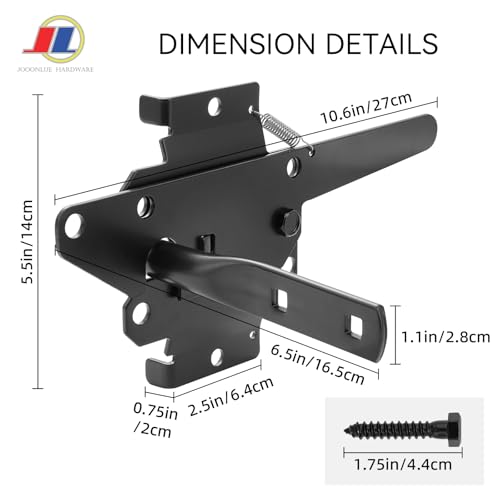 Gate Latch, Outdoor Fence Gate Lock, Adjustable Strike - size: Latch