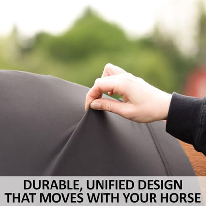UltraFlex Fleece Lined Lycra Zipper Horse Slicker Hood | Cozy, Flexible Protection for Cool Weather | Full-Zip Design for Easy On/Off