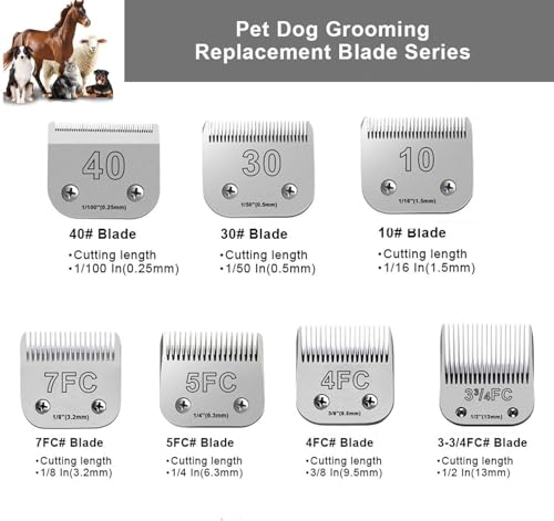 2PCS 30 Blades Dog Grooming Blades Compatible with Andis Dog Clippers - size: 30-2PCS