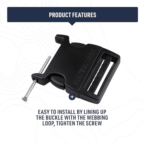 Sea to Summit Field Repair Buckle, Side Release 1 Pin, 3pk, 50mm / 2in - style: 50mm / 2in
