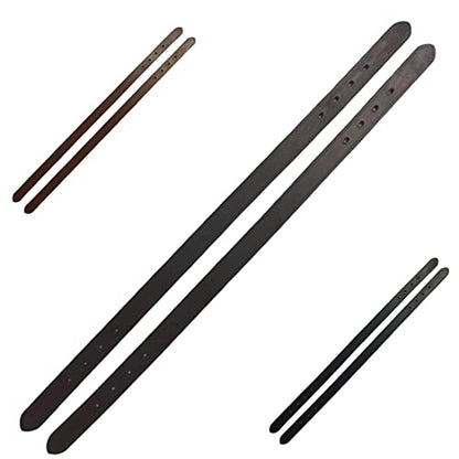 Majestic Ally 2 Pcs Smooth Replacement Leather Crown for Breakaway Halter - color: Brown