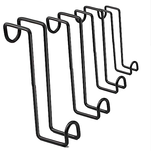 8 Inch Tack Hook,Heavy Duty Metal Over Rail Tack Hooks Stall Hooks for Hanging Horse Bridles Halters and Buckets,4Pcs