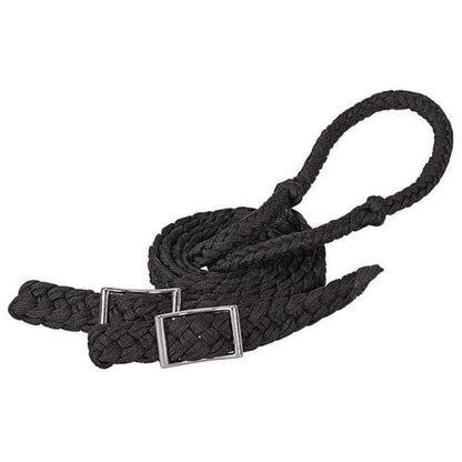 Weaver Leather Braided Nylon Barrel Rein Hurricane Blue/Black, 1/2 x 8'
