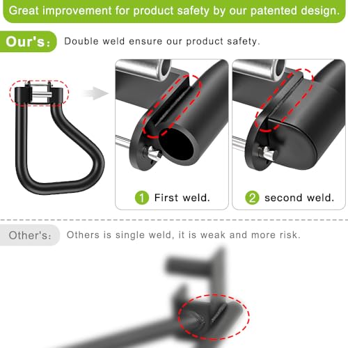 SELEWARE Dip Bar Attachment for Power Rack, 2 x 2 Tube, Multi Grip Handle - color: For 2" x 2" Rack with 1" or 1/2" Hole