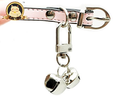 FAMOORE 4 PCS Pet Small Bells for Collar, Pet Ornament, Bell Training Pendants Jewelry for Pet Cat Dog Necklace Collar