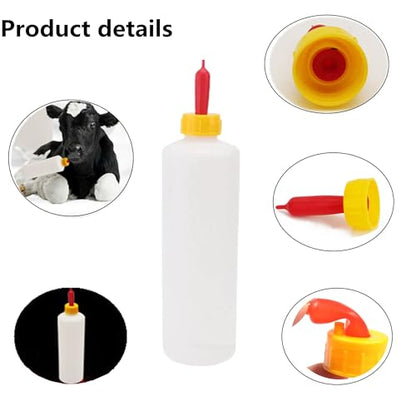 13 PCS Goat Nursing Bottles Set, 3 Pieces 400 ml Lamb Feeding Nursing Bottle, 10 Pieces Goat Milk Drink Nipple, for Farm Feeding Sheep Horse Lamb Puppy and Other Livestock - color: 13 PC SET