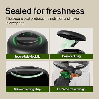 PETLIBRO Automatic Cat Feeder, 5G WiFi Automatic Dog Food Dispenser with Freshness Preservation, 5L Timed Pet Feeder with Low Food Sensor, Up to 10 Meals Per Day, Granary Black - color: Black, size: 5L-with WiFi
