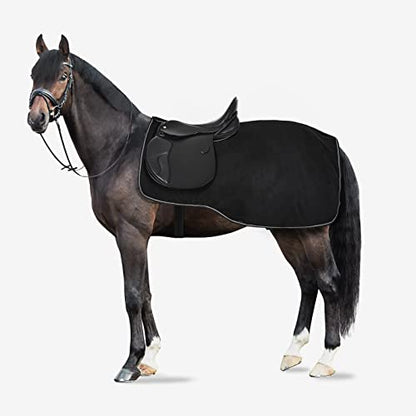 Horze Kiel Riding Blanket with Fleece - Black - 84 in - color: Black, size: 84 in