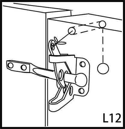 QCAA Self-Locking Gate Latch, 2-1/8",Steel, Black, 1 Pack, Made in Taiwan - color: Steel - Black (2-1/8"), size: 1 Pack