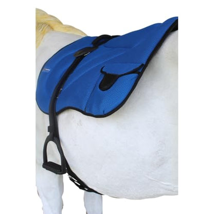 Horse Western Breathable Padded Anti-Slip Neoprene Bareback Saddle Pad 39194 - color: Royal Blue, size: Bareback Pad: 23" L x 36" W Cinch: 32" L x 4" W