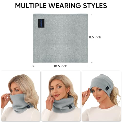 TICONN Neck Gaiter for Men Women, Cooling Bandana Face Mask Cover Gator - color: Chiseled Stone-2pk, style: Fleece