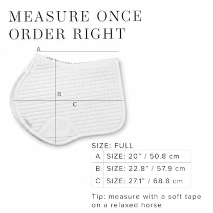 Equestrian Stockholm Close Contact Horse Saddle Pad for Jumping - color: White