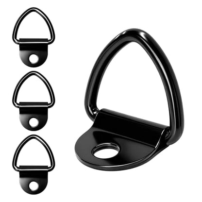 4 PCS V Ring Tie Down Anchors, 2" Diameter Heavy Duty Steel Cargo Lashing V Ring, Universal Bolt On Fasteners Mount Hooks for Trailers Trucks Boats, Car Accessories - color: 4 PCS