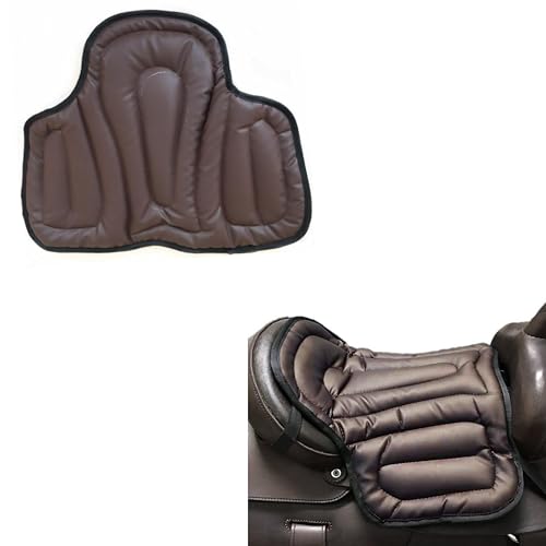Motorcycle Seat Cushion Saddle Pad for Horses-Brown - color: Brown