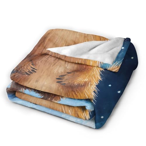 Groundhog Throw Blanket Cozy Plush Groundhog Gifts Blankets Flannel Fleece Lightweight Fuzzy Animal Blanket for Girls Women 60"X50" - color: Groundhog, size: 60"x50"