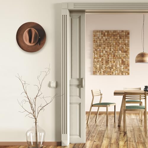 2 Pack Cowboy Hat Rack Wall Mount, Curved Hat Holder for Closet & Entryway