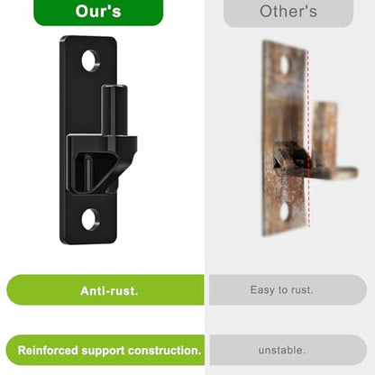 Insaga Heavy Duty Gate Hinges 6MM Thick Carbon Steel, 600LB Load Capacity Black Wall Mount Gate Hinge with 8 Screws, Electrocoated Rustproof Farm Gate Hinges for Wood Metal Fence Gates, 2Pack - color: Black-2Pack (Screws)