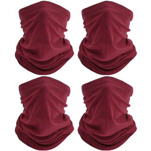 TICONN Neck Gaiter for Men Women, Cooling Bandana Face Mask Cover Gator - color: 4 Candy Red, style: Quick Dry