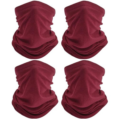 TICONN Neck Gaiter for Men Women, Cooling Bandana Face Mask Cover Gator - color: 4 Candy Red, style: Quick Dry
