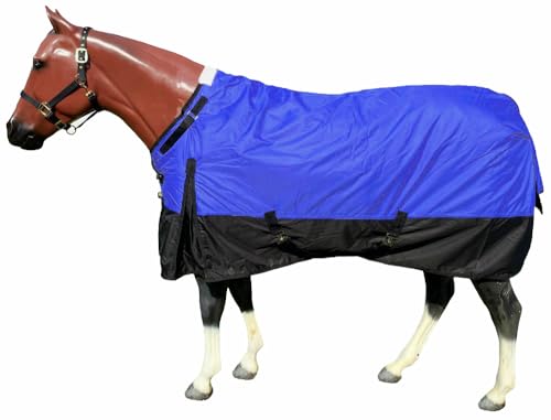 600 Denier Waterproof Adjustable Neck Turnout Blanket - color: Royal Blue, size: 78