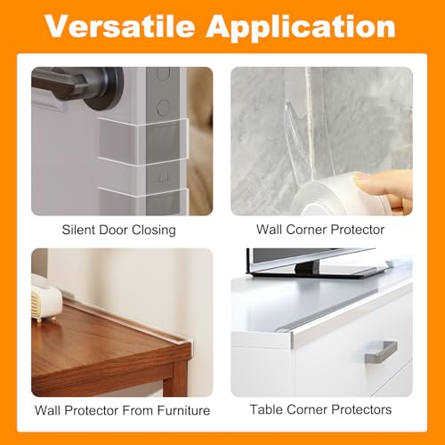 Clear Edge Protector Strip Sharp Edge Wrap Cover Tape,0.8 in x 13.12 FT,Self Adhesive Protective Bumper Guards for Cabinet Door Desk Glass Table Bed Furniture, Kitchen Countertop, Waterproof - size: 0.8in x 13.12FT