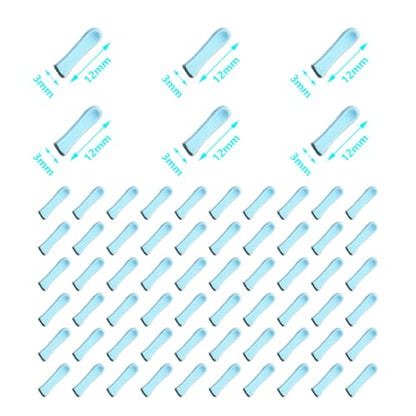 100 Pieces Ear Cleaner Tips, Ear Cleaner Replacement Tips, Ear Spoon Tips, Silicone Soft Cleaning Reuse Cap for Ear Wax Removal Tool Accessories (Blue)