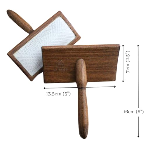 Hand Carder Brushes for Wool Blending, 2 Pcs, Needle Felting Brush, Spinning and Weaving, Craft Tool.