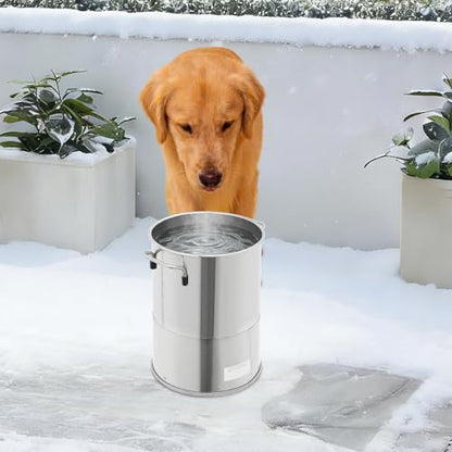 Dog Heated Water Bucket, 11L Heated Water Barrel for Dogs