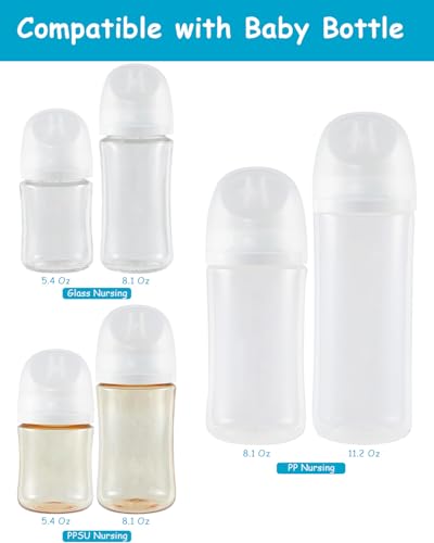 Silicone Nipple for Pigeon Baby Bottle, Size SS, Extra Slow Flow, 0m+, 6 Count - color: 0 months +, SS, 6 Count