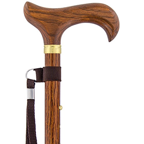 Royal RC Canes Walking Sticks for Men and Women - Stylish Designer Fashionable Adjustable Derby Canes - Lightweight Aluminum Cool Walking Sticks with HD Patterns - color: Brown Wood