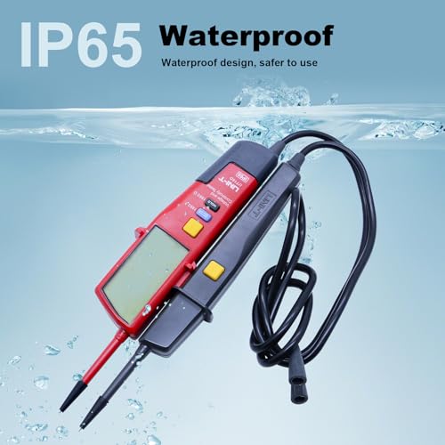 UNI-T UT18D Waterproof Voltage Tester Professional 6V~690V Voltage and Continuity Tester Multifunction Digital Electrical Voltage Meter AC/DC Automatic Range LCD Display - style: UT18D