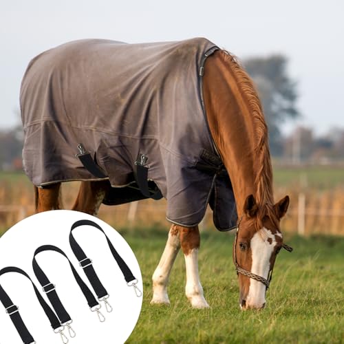 Shinylin Horse Blanket Leg Straps Adjustable, Adjustable Double Snap
